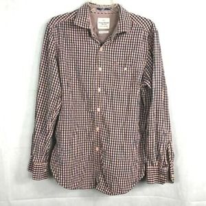 Tommy Bahama Shirt Men's Sz M Pink Navy Gingham Check Tencel Island Modern Fit‎